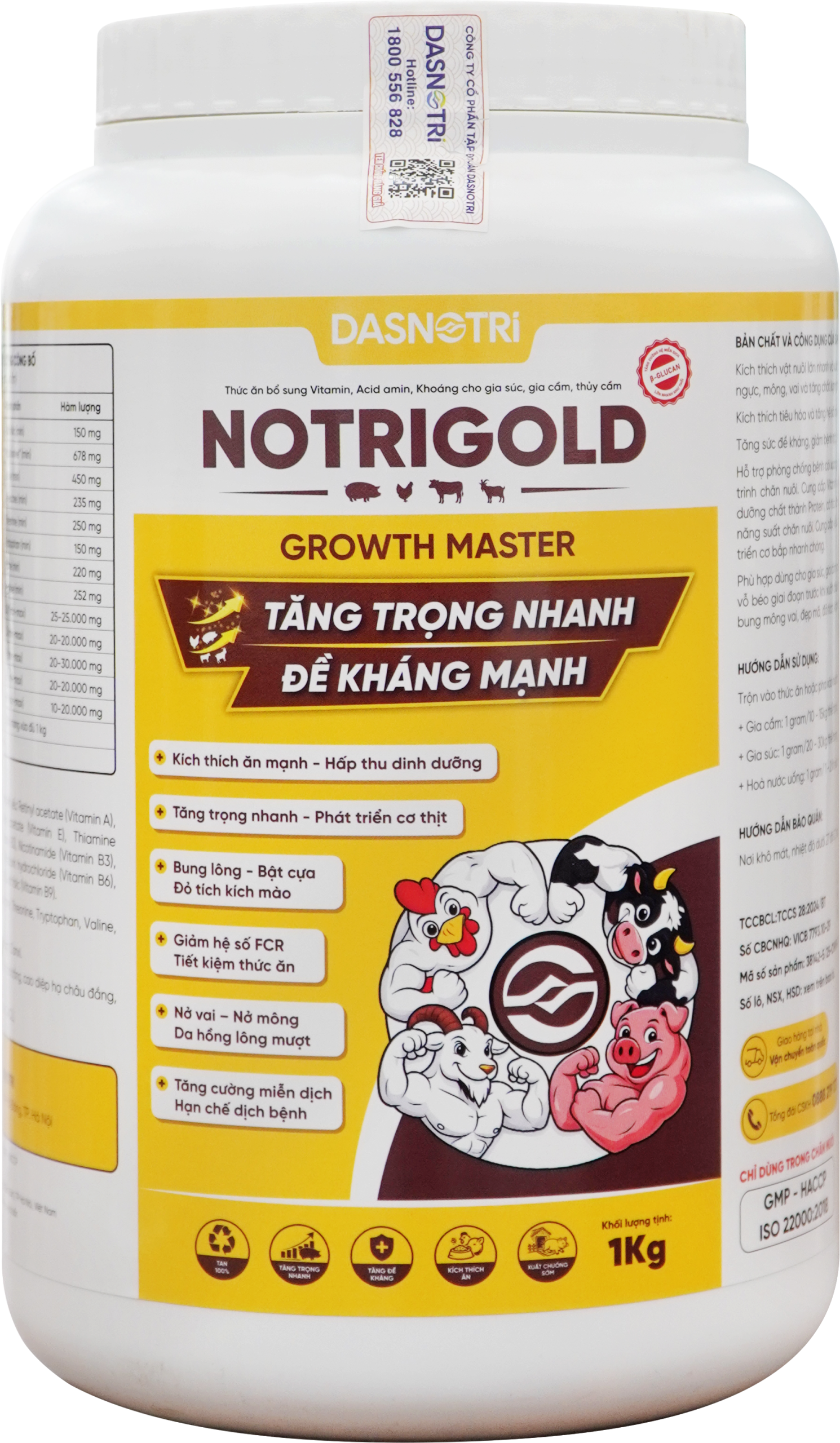 NOTRIGOLD - Tăng trọng nhanh, Đề kháng mạnh